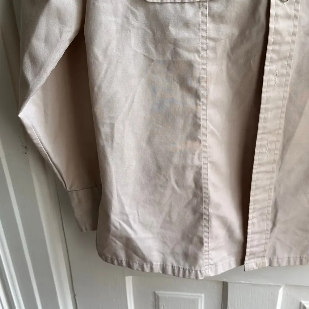 Vintage Levi’s Panatela Signature Shirt 70s Beige Military Button Down M